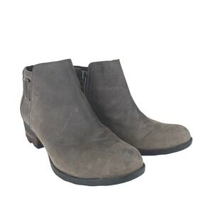 Sorel Lolla Grey Ankle Booties Block Heel Size 7